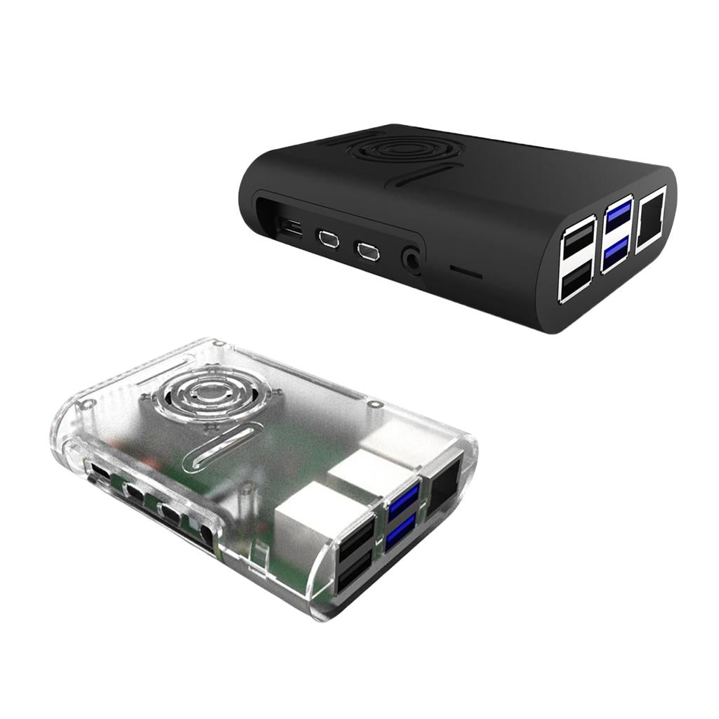 Case-with-Cooling-Fan-Heatsinks-Installable-for-Raspberry-Pi-4B-Black