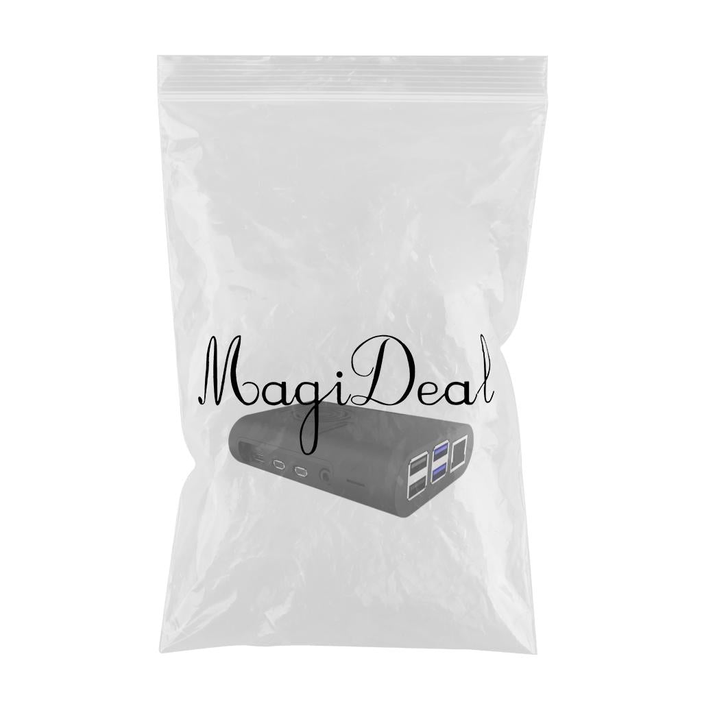 Case with Cooling Fan Heatsinks Installable for Raspberry Pi 4B Black