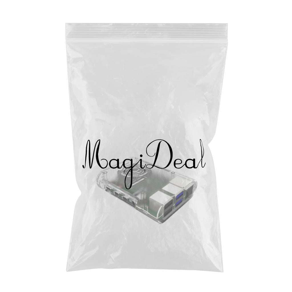Case-with-Cooling-Fan-Heatsinks-Installable-for-Raspberry-Pi-4B-Transparent