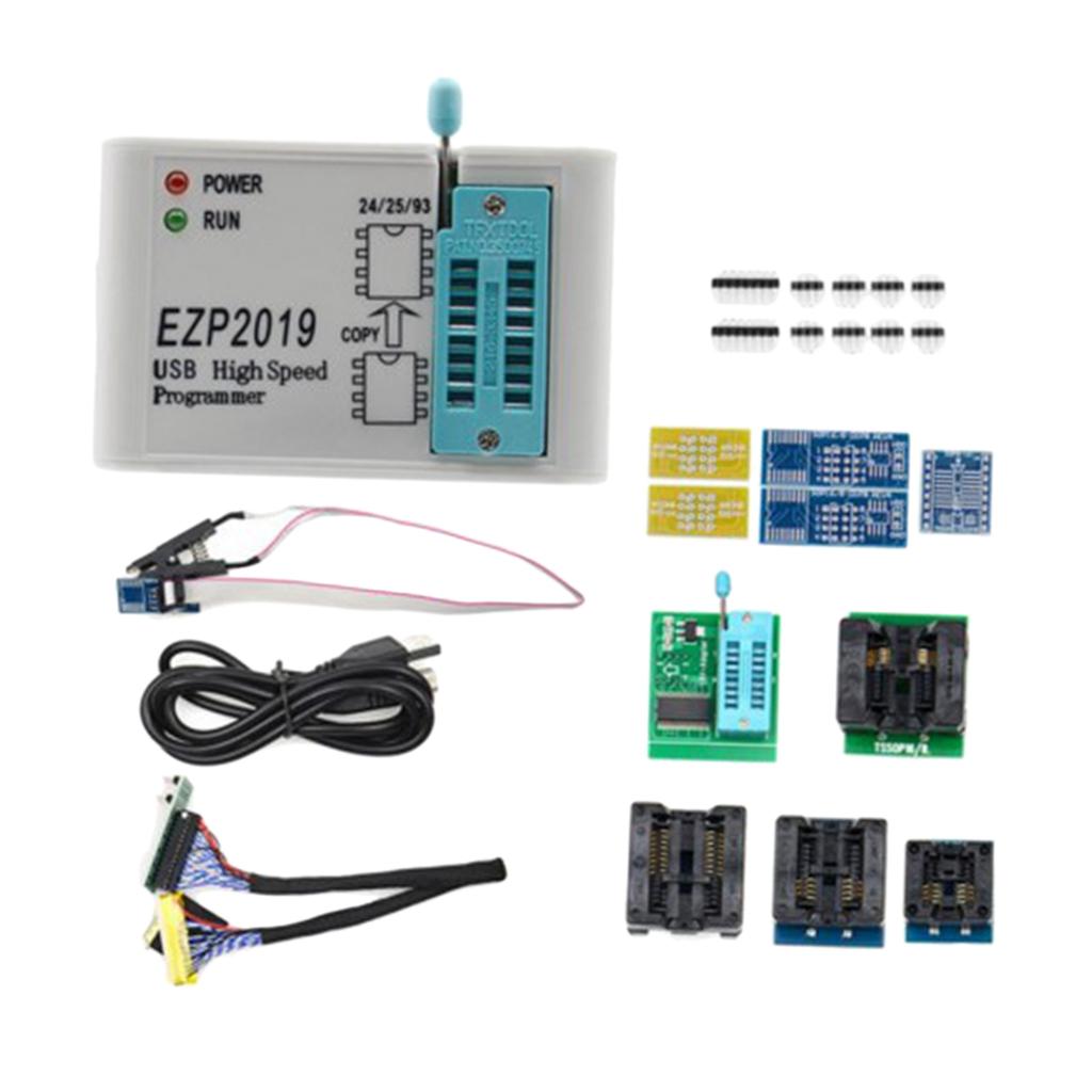 ZP2019 High Speed USB SPI Programmer Socket Support 24 25 93 EEPROM Bios