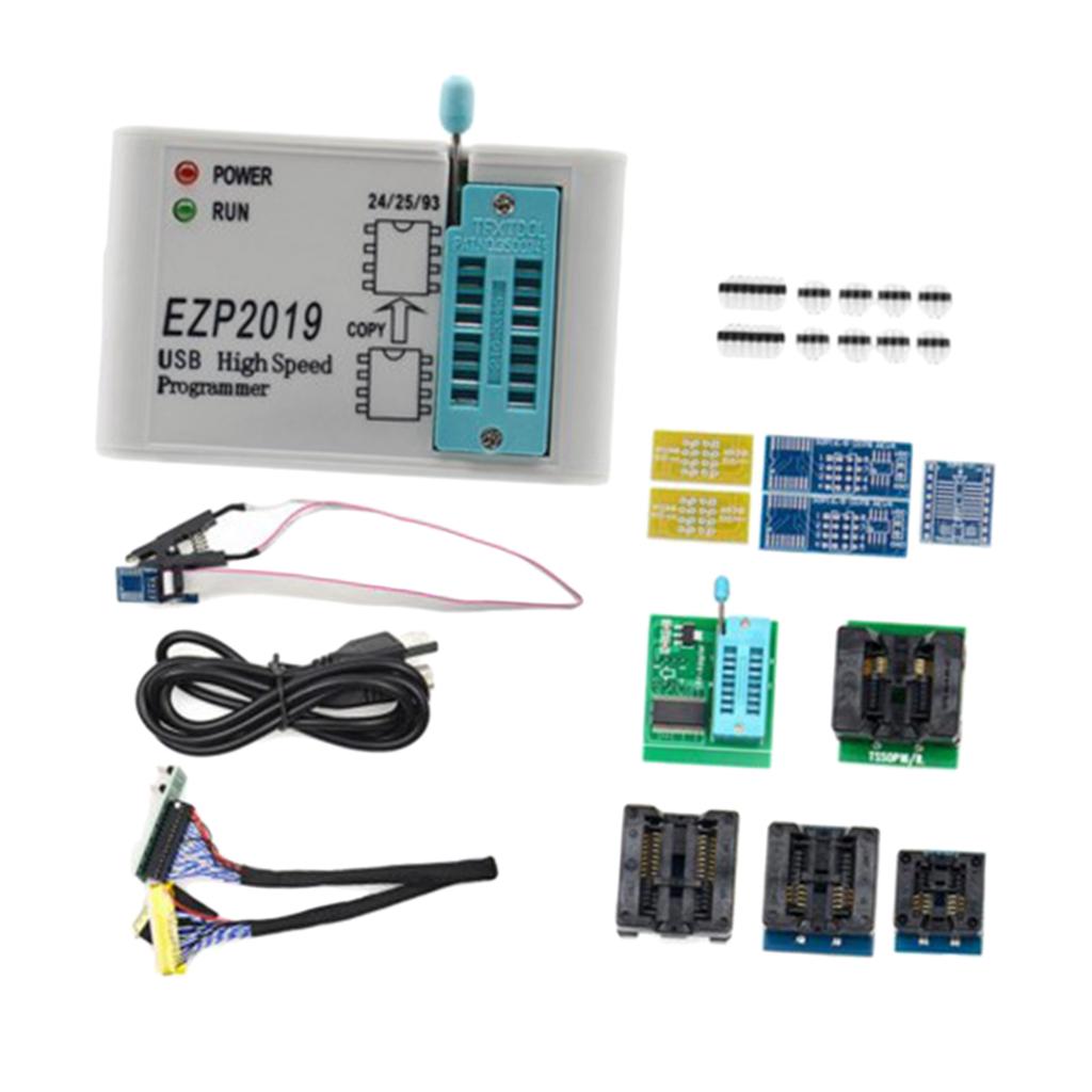 ZP2019 High Speed USB SPI Programmer Socket Support 24 25 93 EEPROM Bios