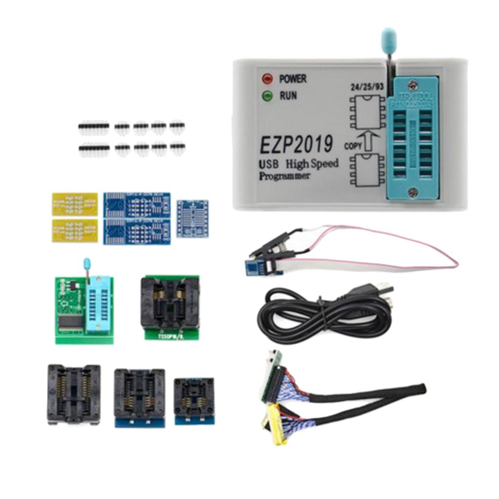 ZP2019 High Speed USB SPI Programmer Socket Support 24 25 93 EEPROM Bios