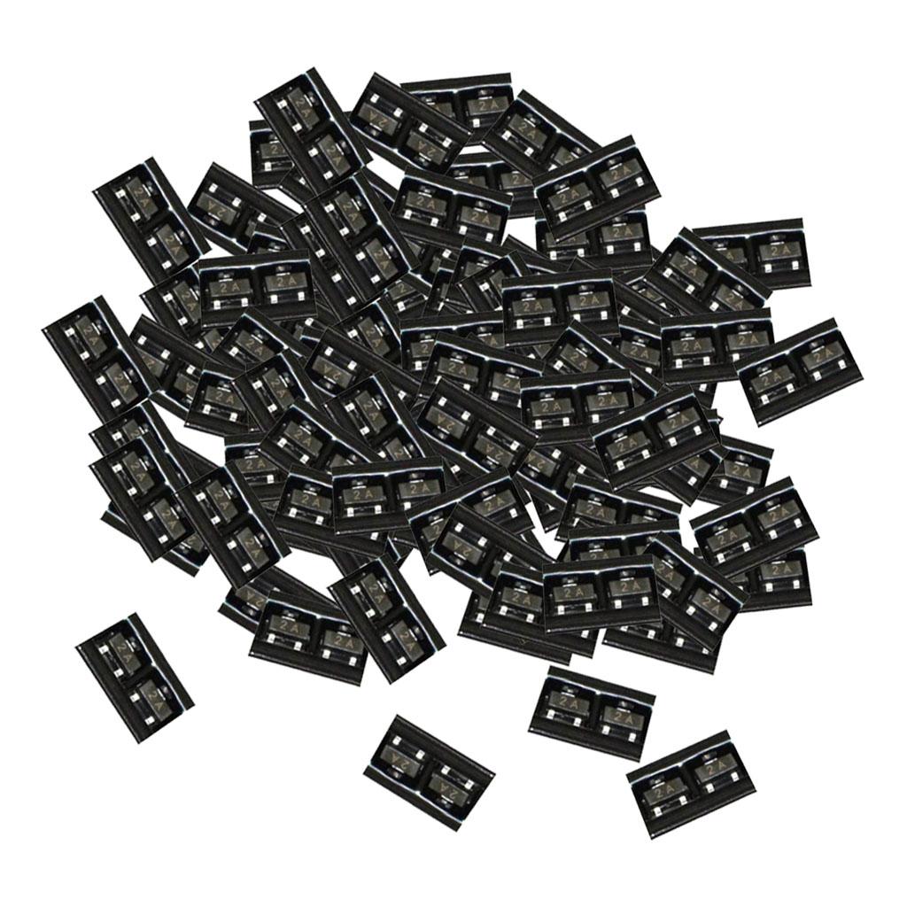 100 Pieces 40V 200mA SOT 23 2N3906 SMD PNP Transistor