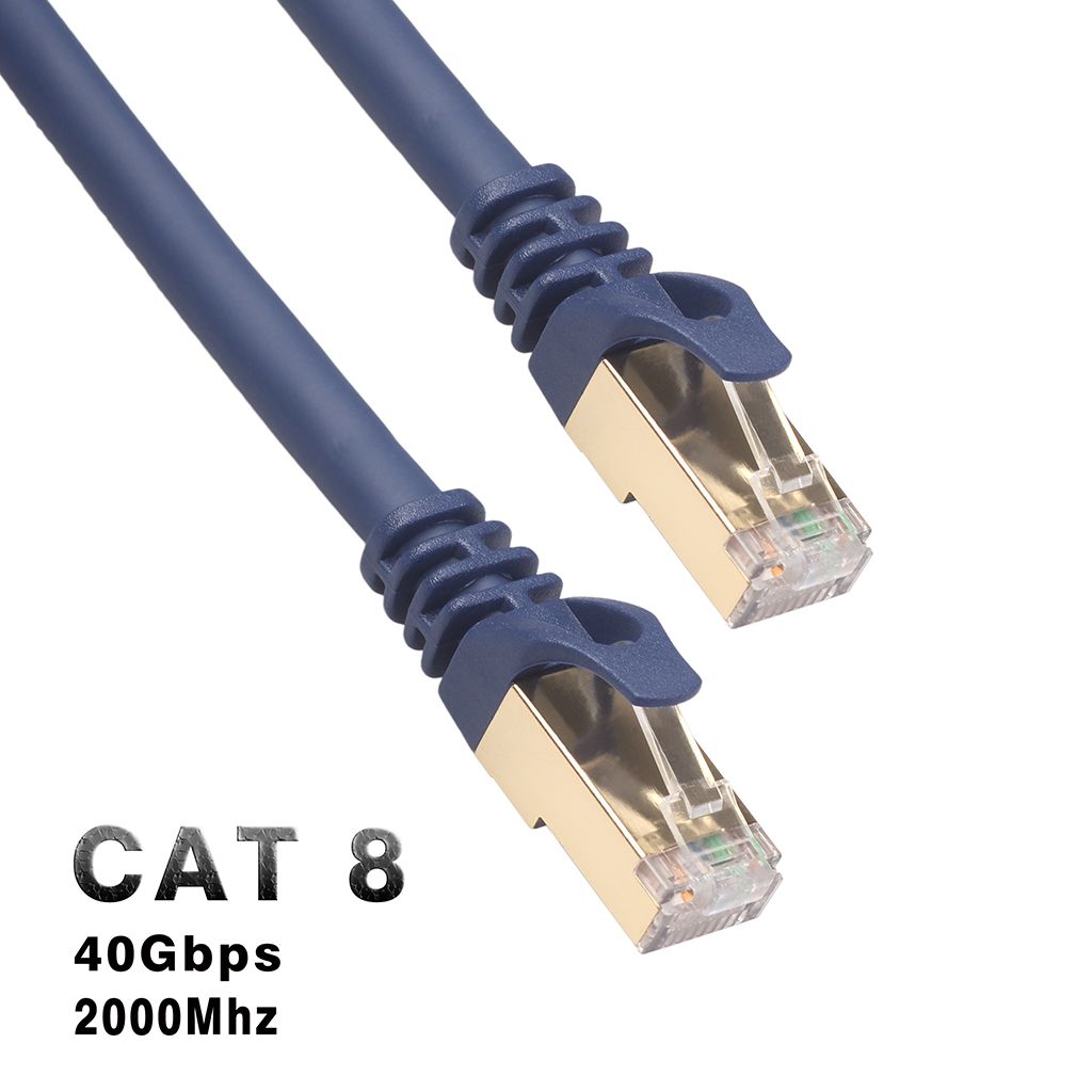 1x CAT8 Ethernet Patch Cable Internet Network Cable with RJ45 Connector 20m
