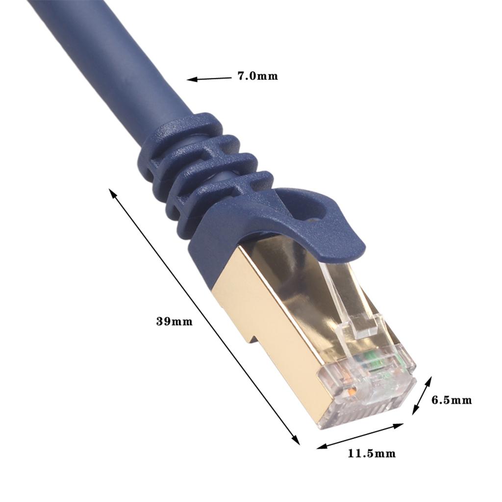 1x CAT8 Ethernet Patch Cable Internet Network Cable with RJ45 Connector 10m