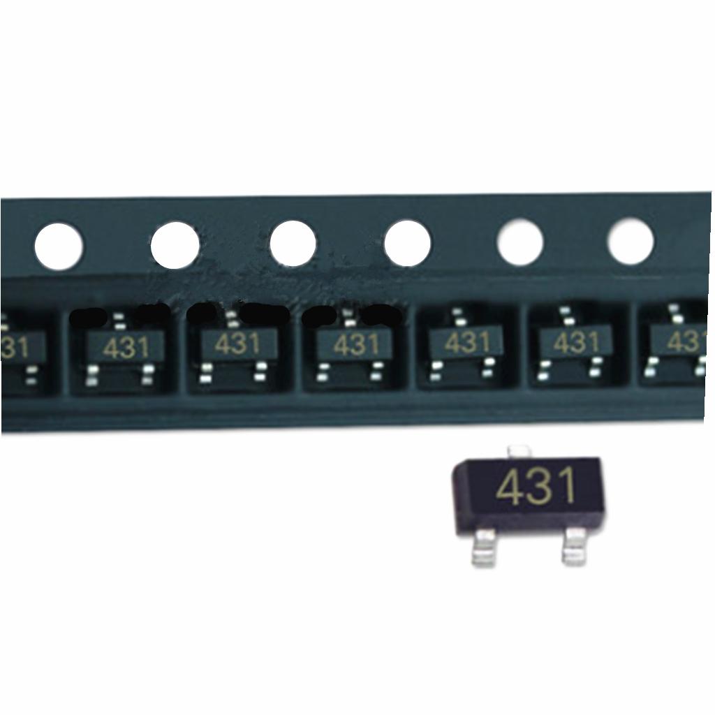 100Pcs SMT transistor TL431 431 sot 23 0.5% stabilized voltage transistor