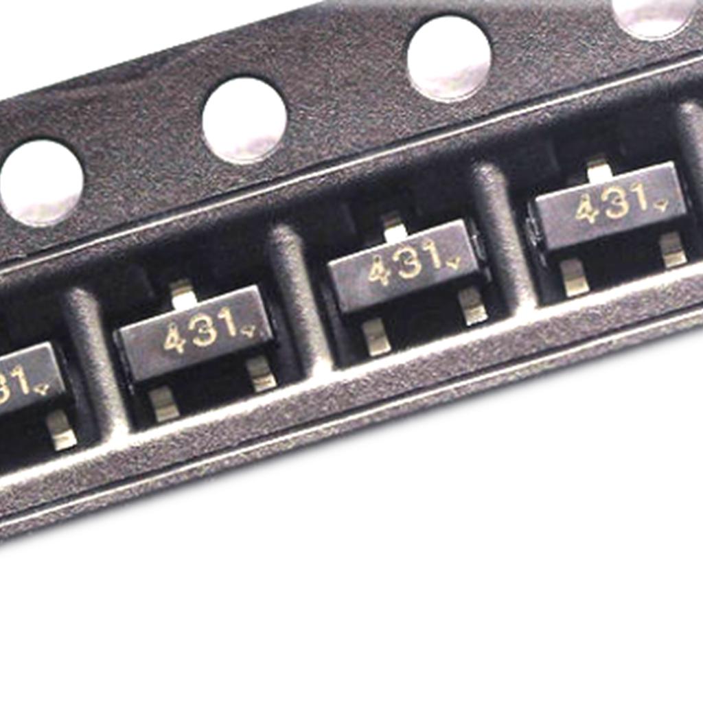 100Pcs SMT transistor TL431 431 sot 23 0.5% stabilized voltage transistor