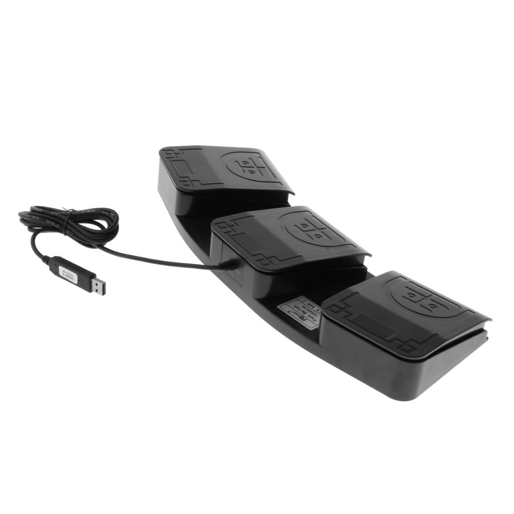 Plastic Computer USB Three Foot Switch Pedal mouse and keyboard w/ USB Cable