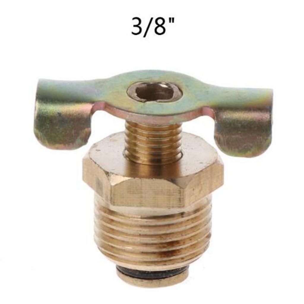 3/8" NPT Brass Air Compressor Tank Petcock Water Drain Valve Replace Part