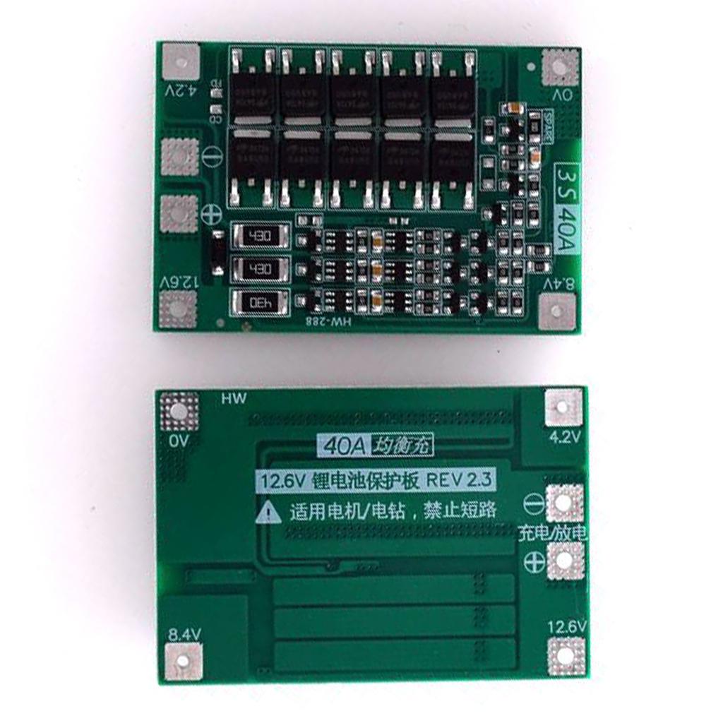 3S Cell PCB BMS 18650 Protection Board for Lithium Battery balancing edition