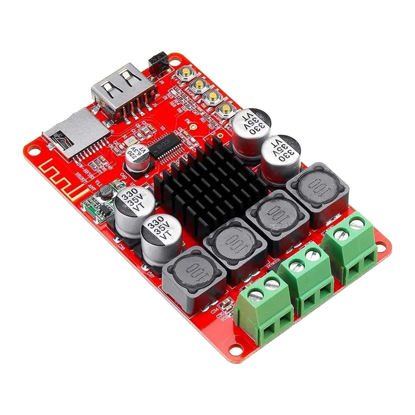 50W+50W TPA3116 Wireless Amplifier Audio Board Digital U Disk with Remote