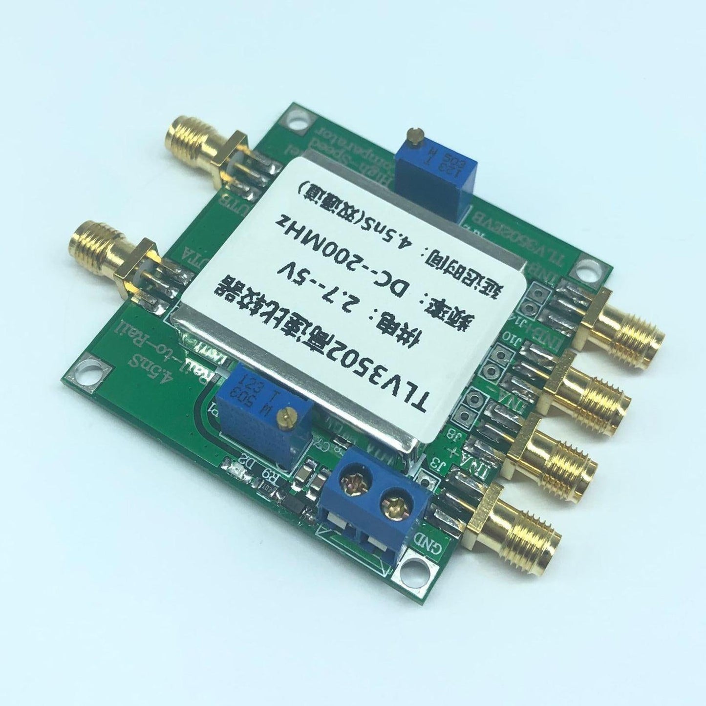 TLV3502 Dual Channel High Speed Comparator Module Rail to Rail 2.7 5VDC