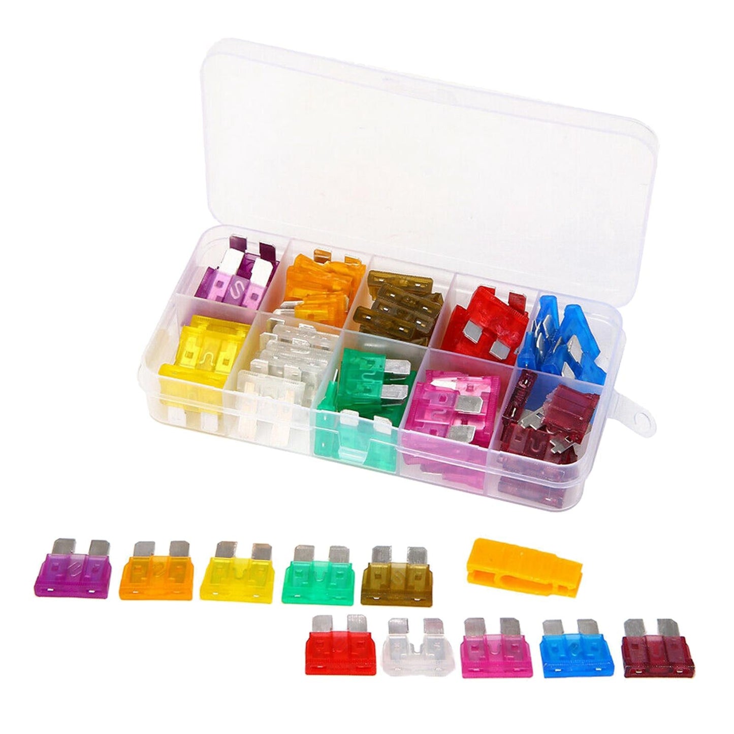 80pcs Standard Blade Fuse Assortment Auto Car Motorcycle FUSES Kit APM ATM