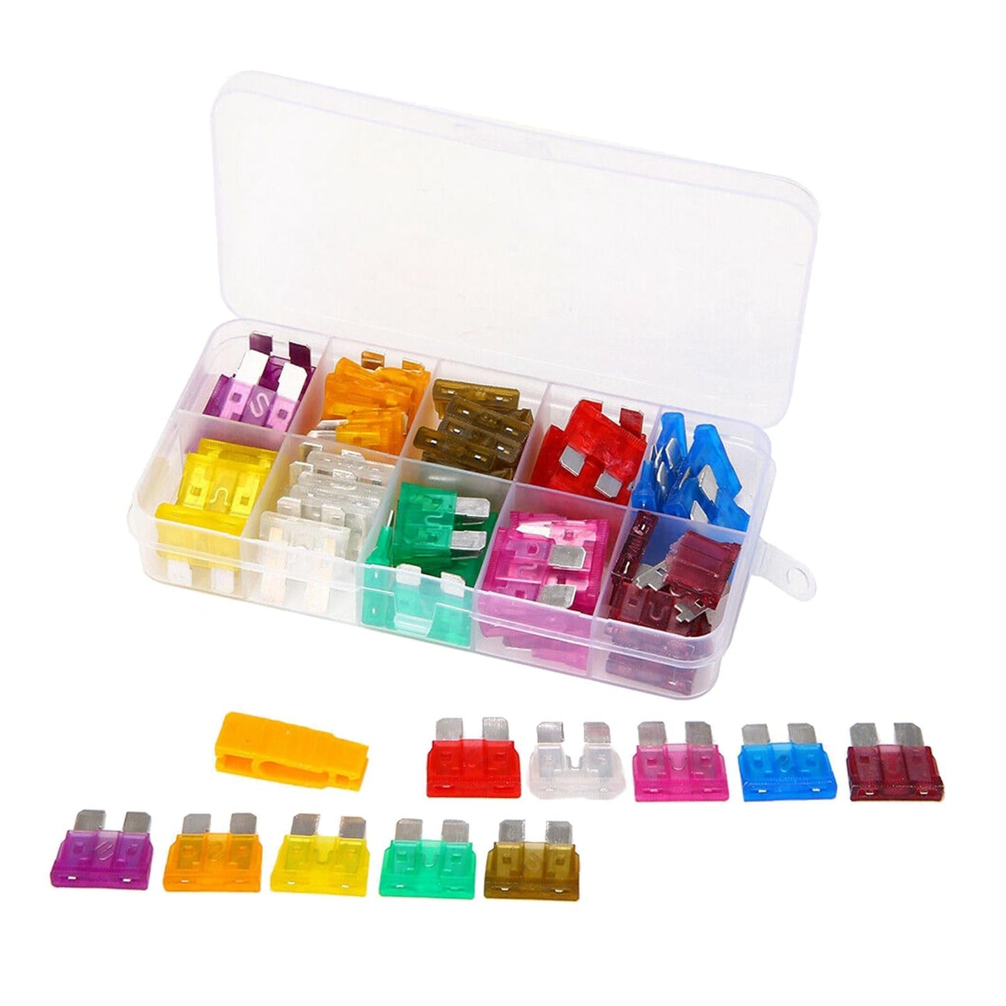 80pcs Standard Blade Fuse Assortment Auto Car Motorcycle FUSES Kit APM ATM