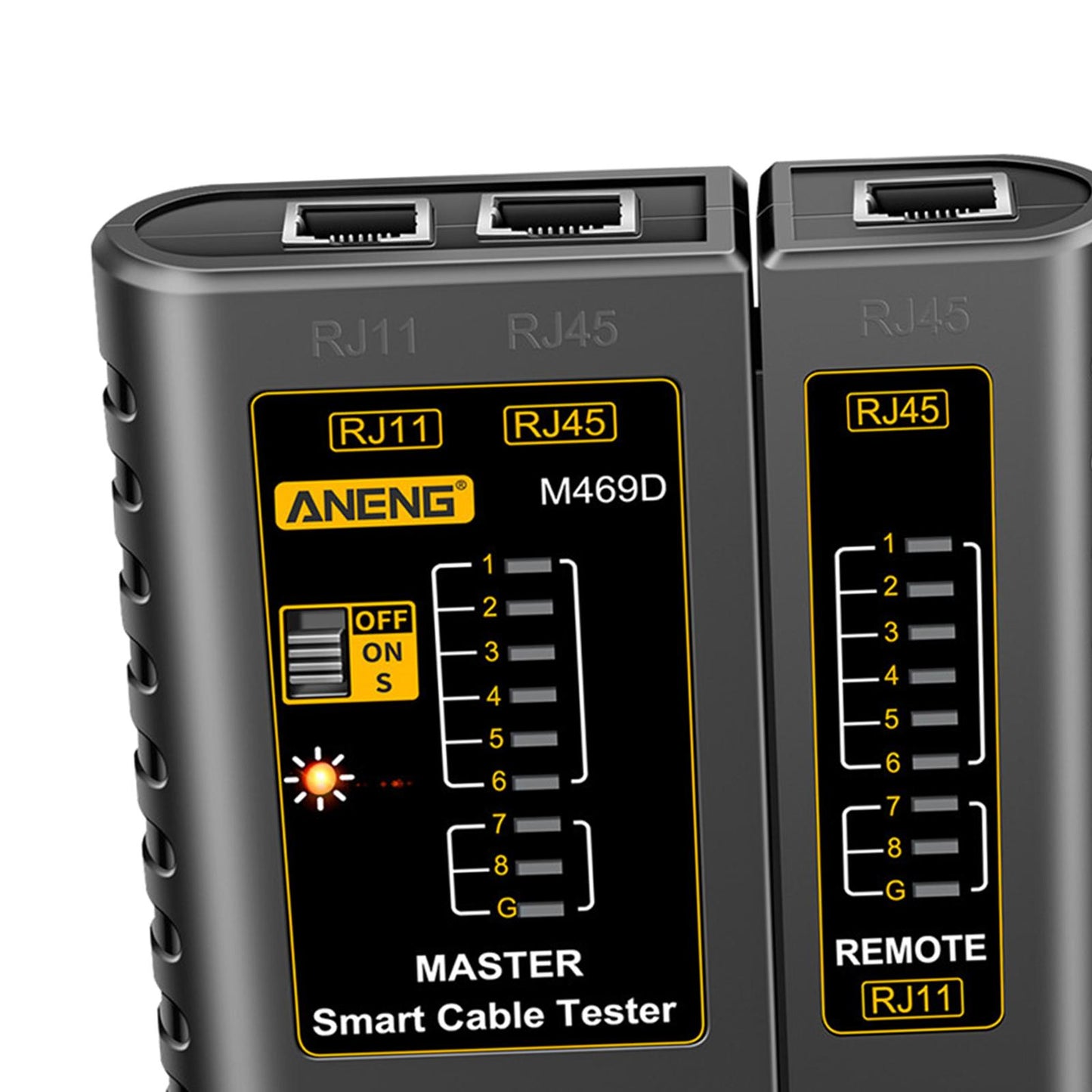 Ethernet Cable Tester Network Testing Tool Cat5 Cat5E Cat6 for Network Black