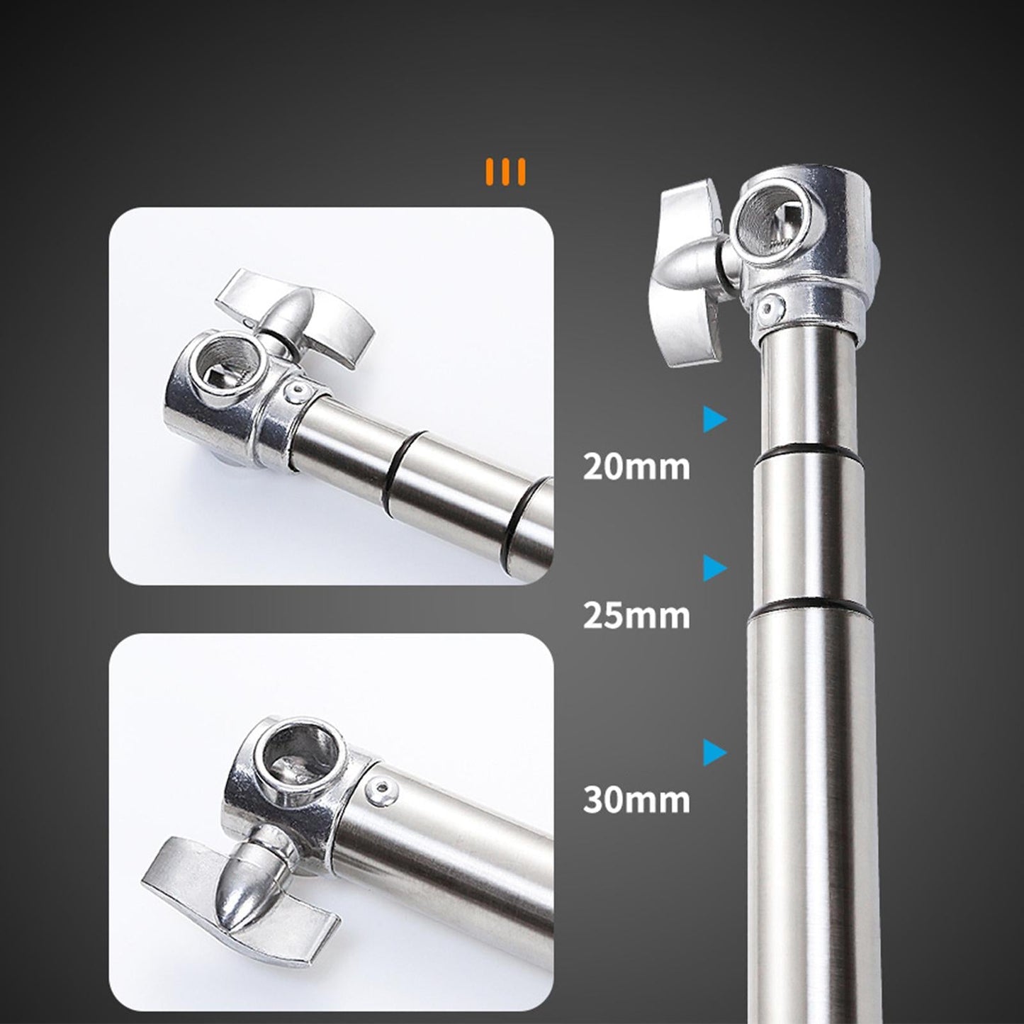 Portable Background Frame Telescopic Rod Adjustable for Photo Video Studio