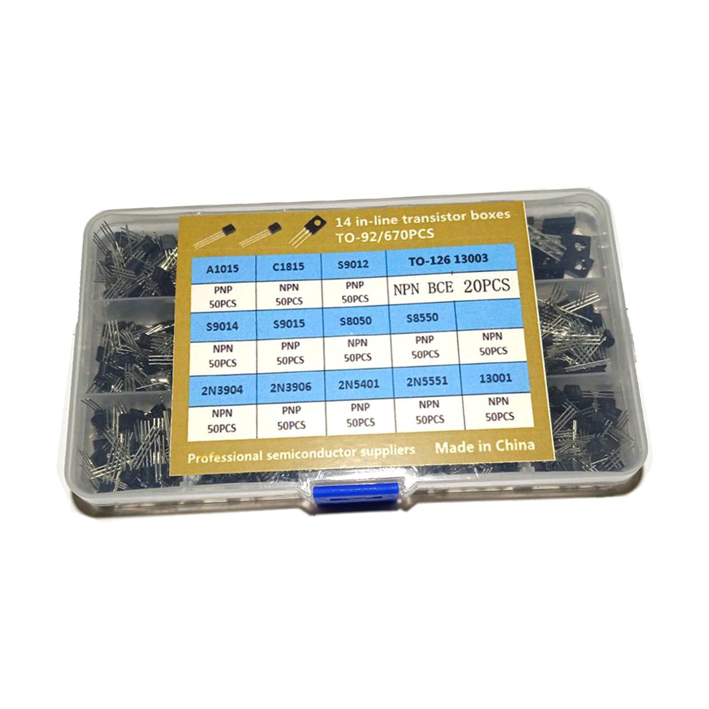 670 Pieces Transistor Kit Accessories for Electronic Projects