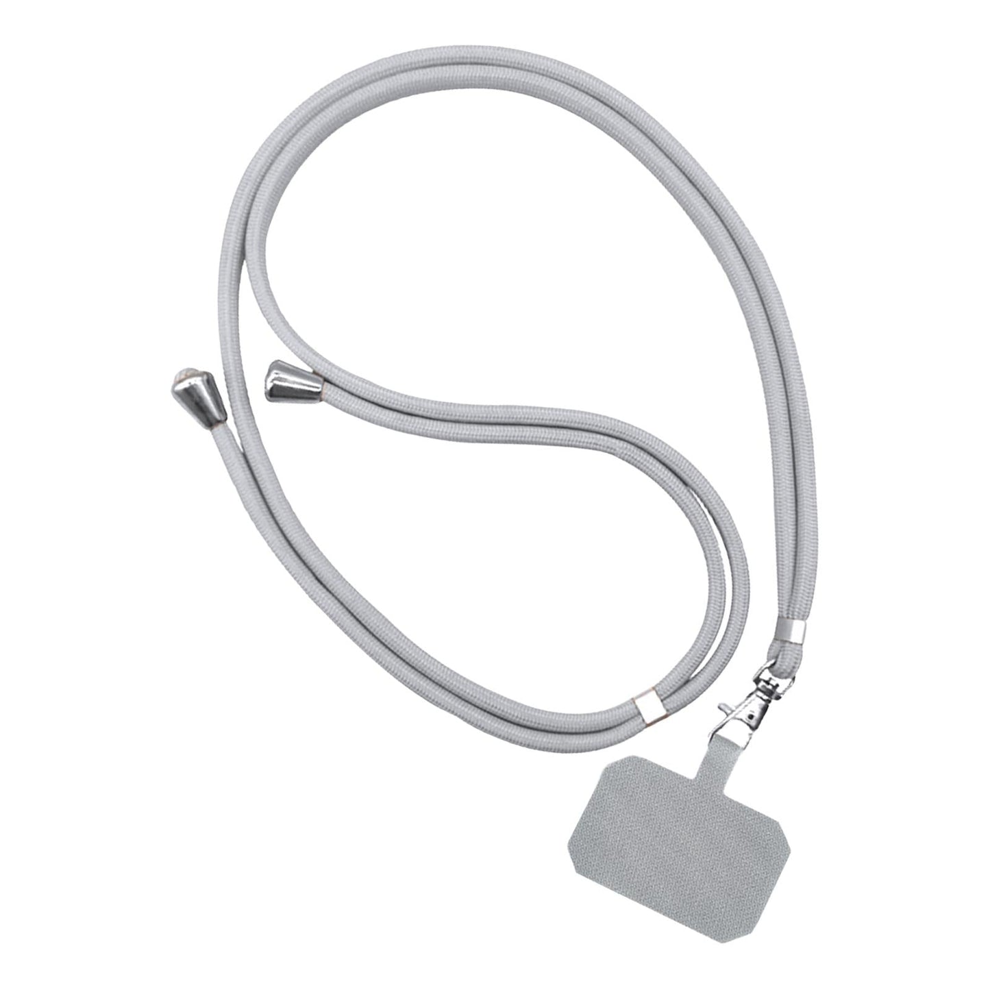 Universal Phone Lanyard Adjustable Smartphone Crossbody Strap Light gray