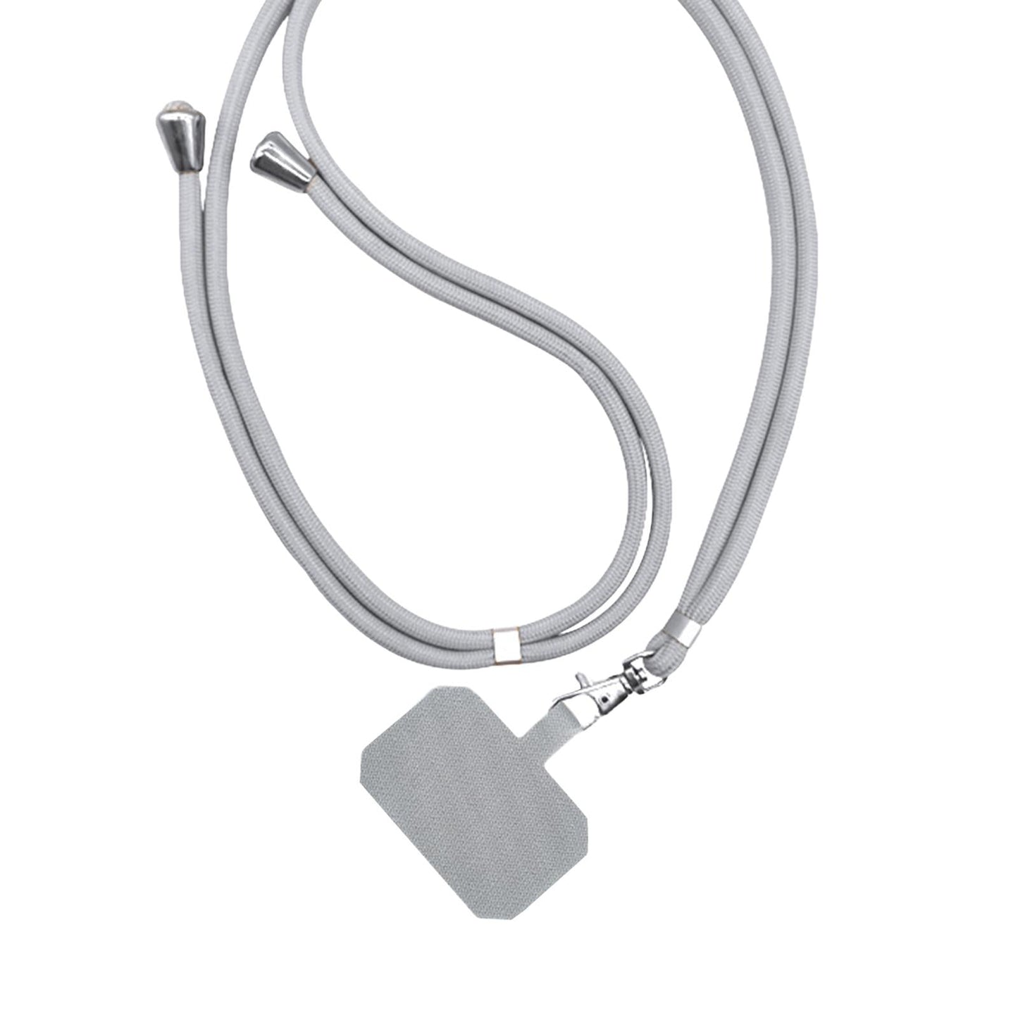 Universal Phone Lanyard Adjustable Smartphone Crossbody Strap Light gray