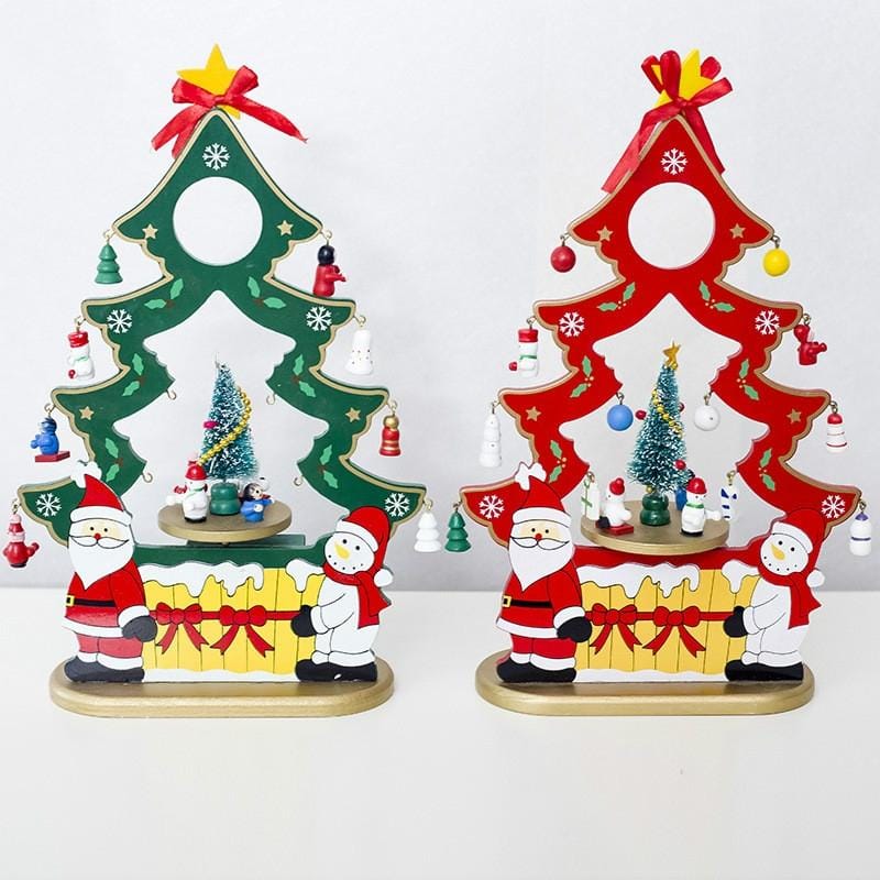 2 PCS Christmas Creative Christmas Tree Music Box Santa Claus Gift Music Box (Green )