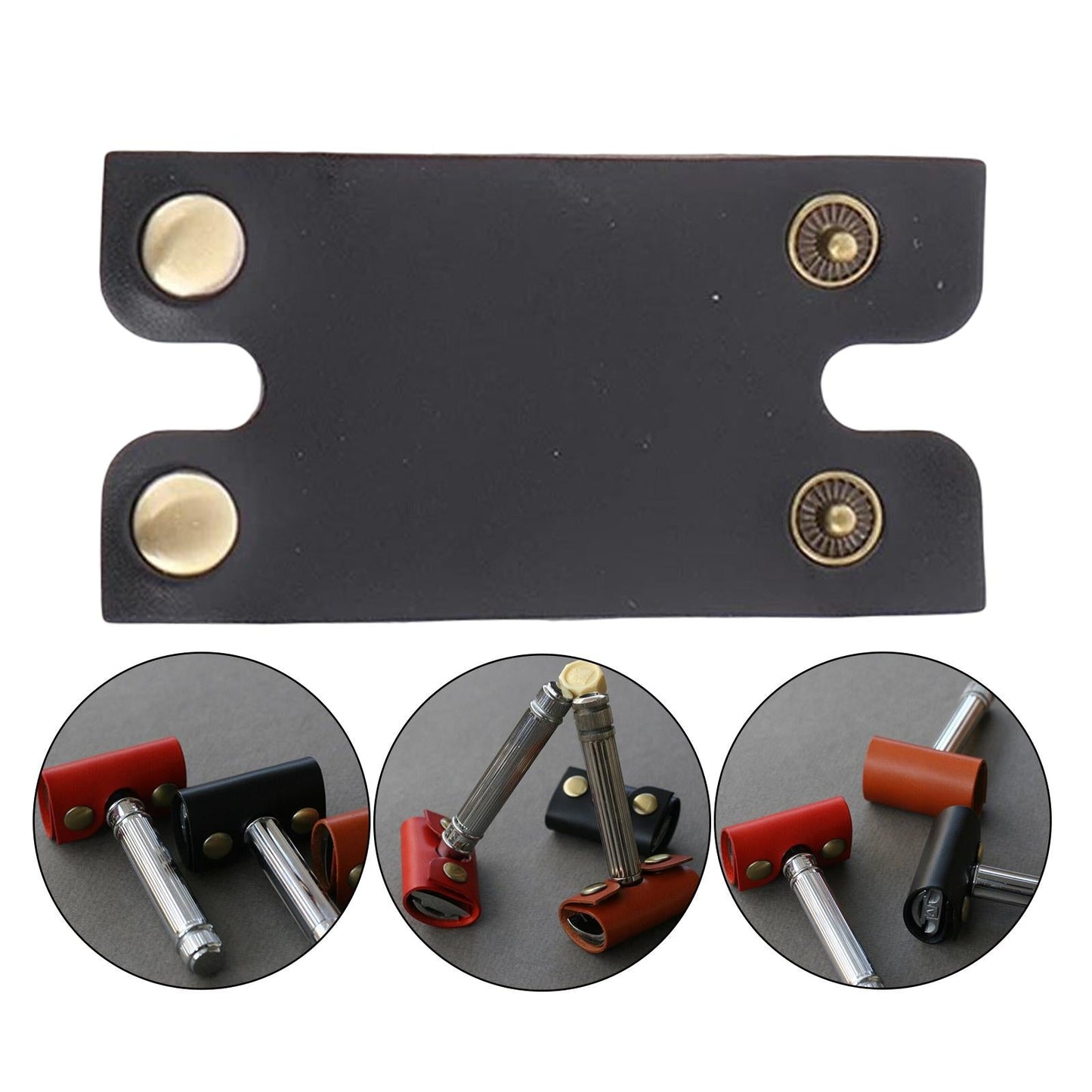 shaver Head Protective Sheath PU Durable Long Service Life Portable for Home Black