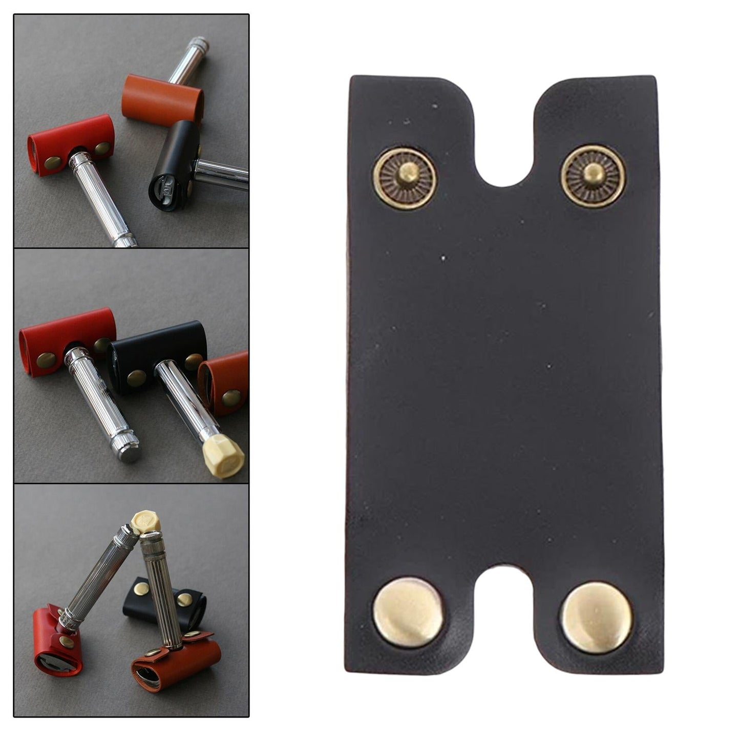 shaver Head Protective Sheath PU Durable Long Service Life Portable for Home Black