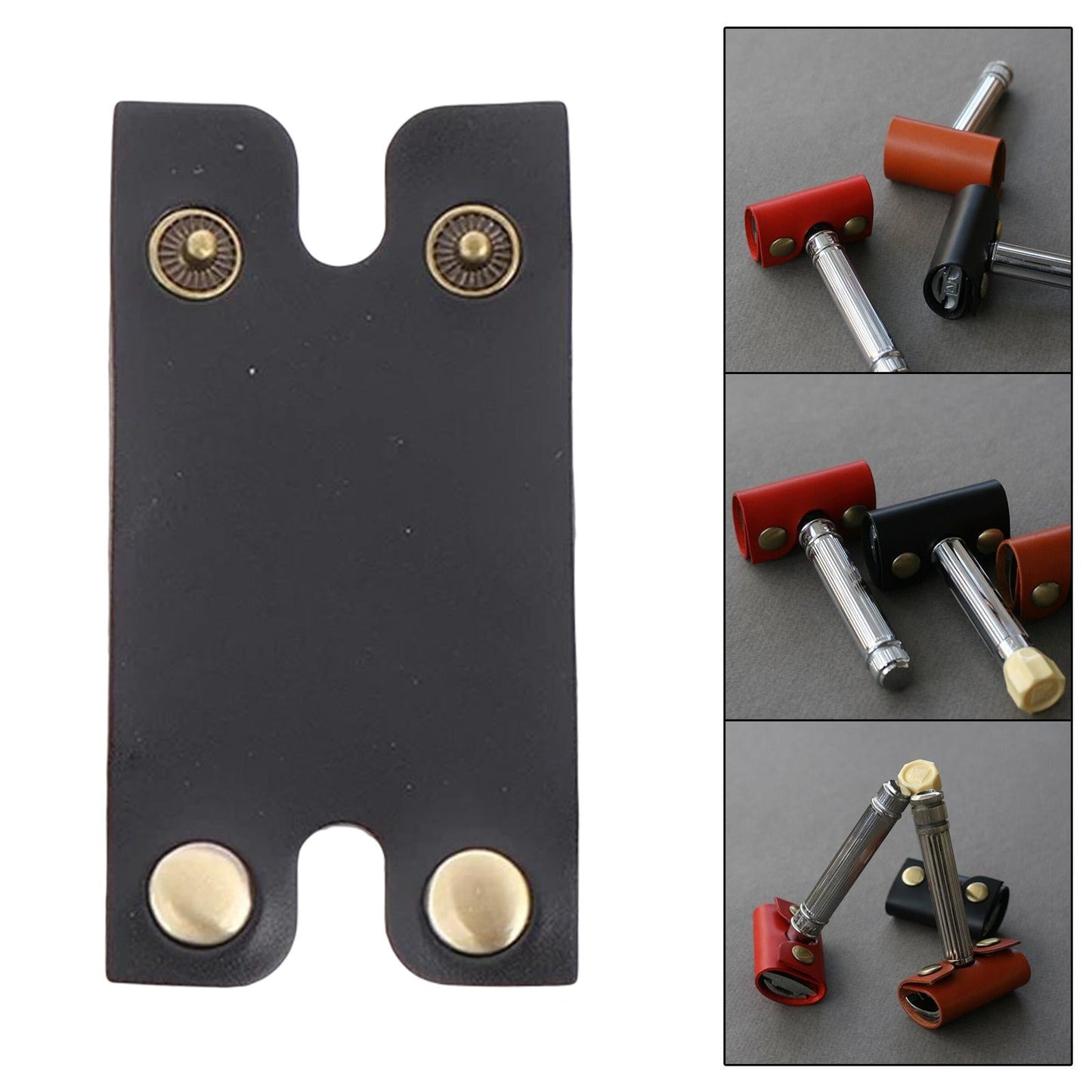 shaver Head Protective Sheath PU Durable Long Service Life Portable for Home Black