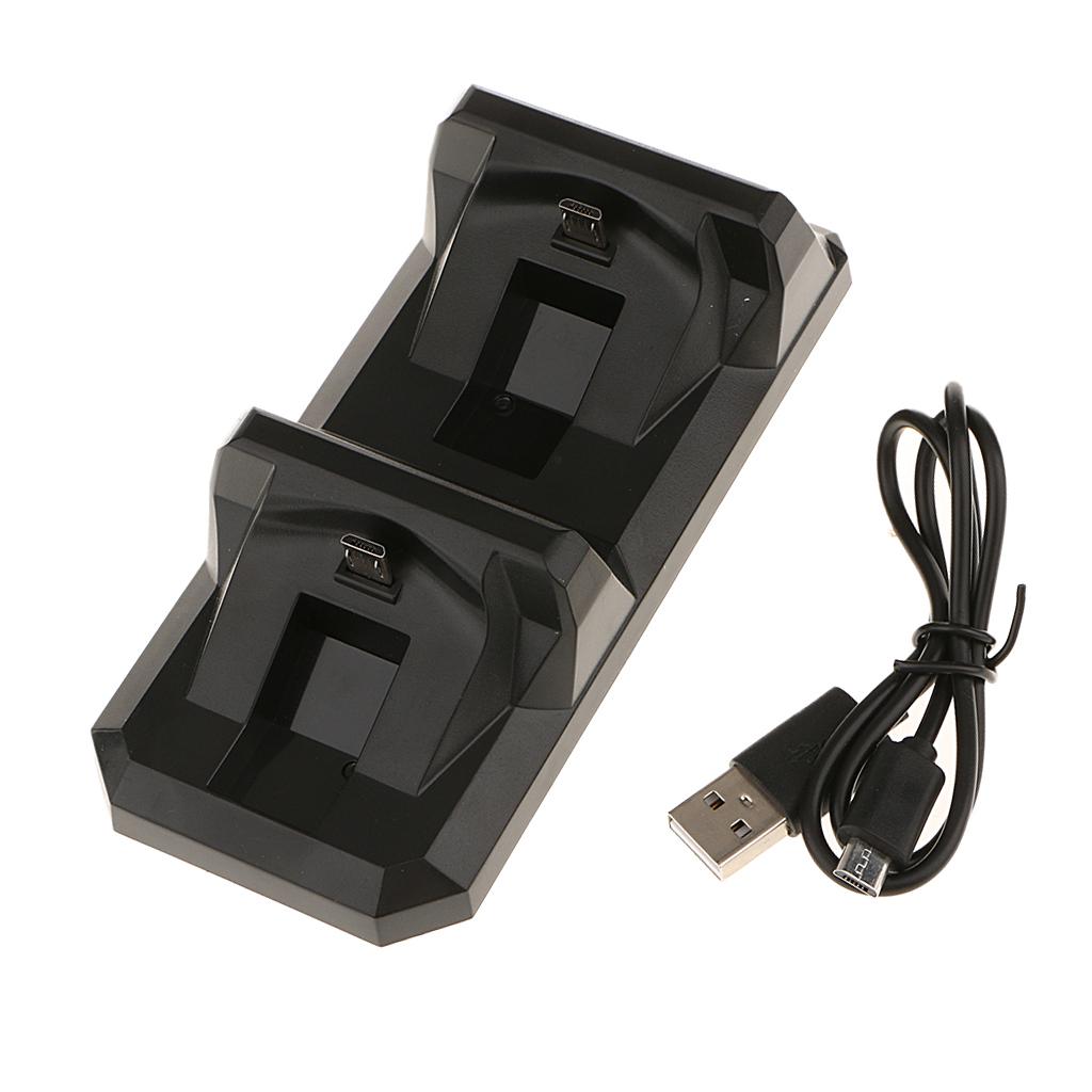 Controller-Charger-Charging-Docking-Station-Stand-Dual-USB-Fast-Charging-Cradle-for-Sony-Playstation-4-PS4-Controller-Black