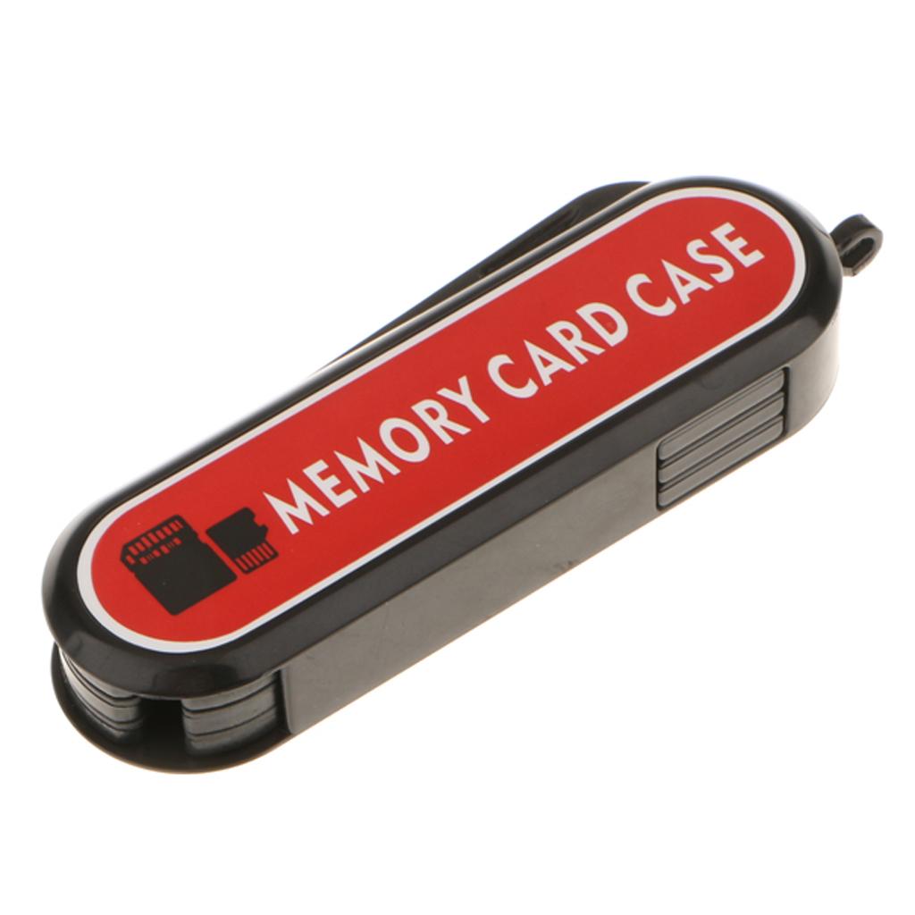 Memory Card Storage Case with Portable Lanyard Pocket Size with 3 Layer Storage Fits 5x SD and 2x TF (SDHC/SDXC/TF) Cards