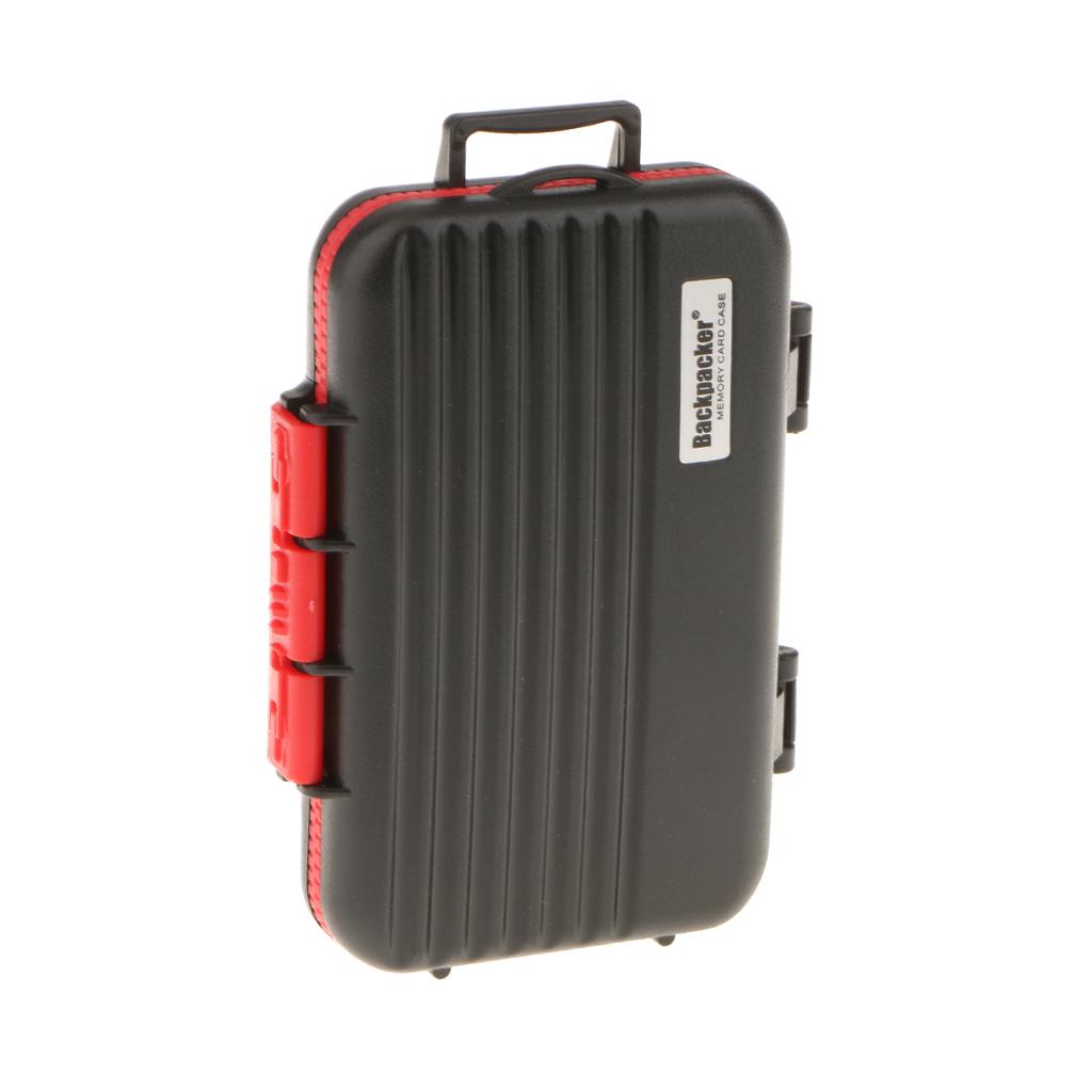 24 Slots Memory Card Case Carrying Holder Storage Box for CF Cards & TF Cards & SD Cards Black