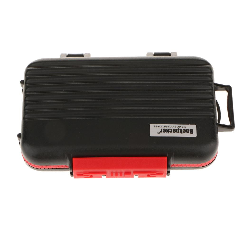 24 Slots Memory Card Case Carrying Holder Storage Box for CF Cards & TF Cards & SD Cards Black