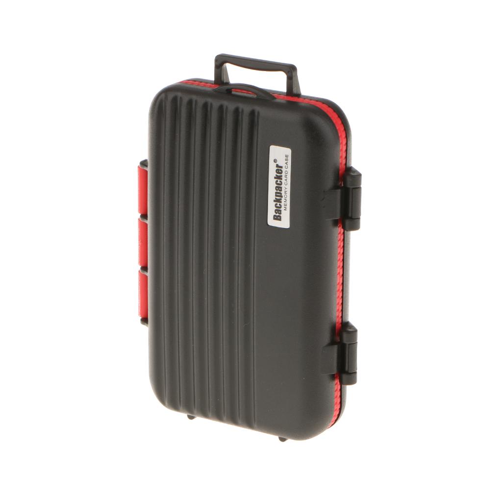 24 Slots Memory Card Case Carrying Holder Storage Box for CF Cards & TF Cards & SD Cards Black