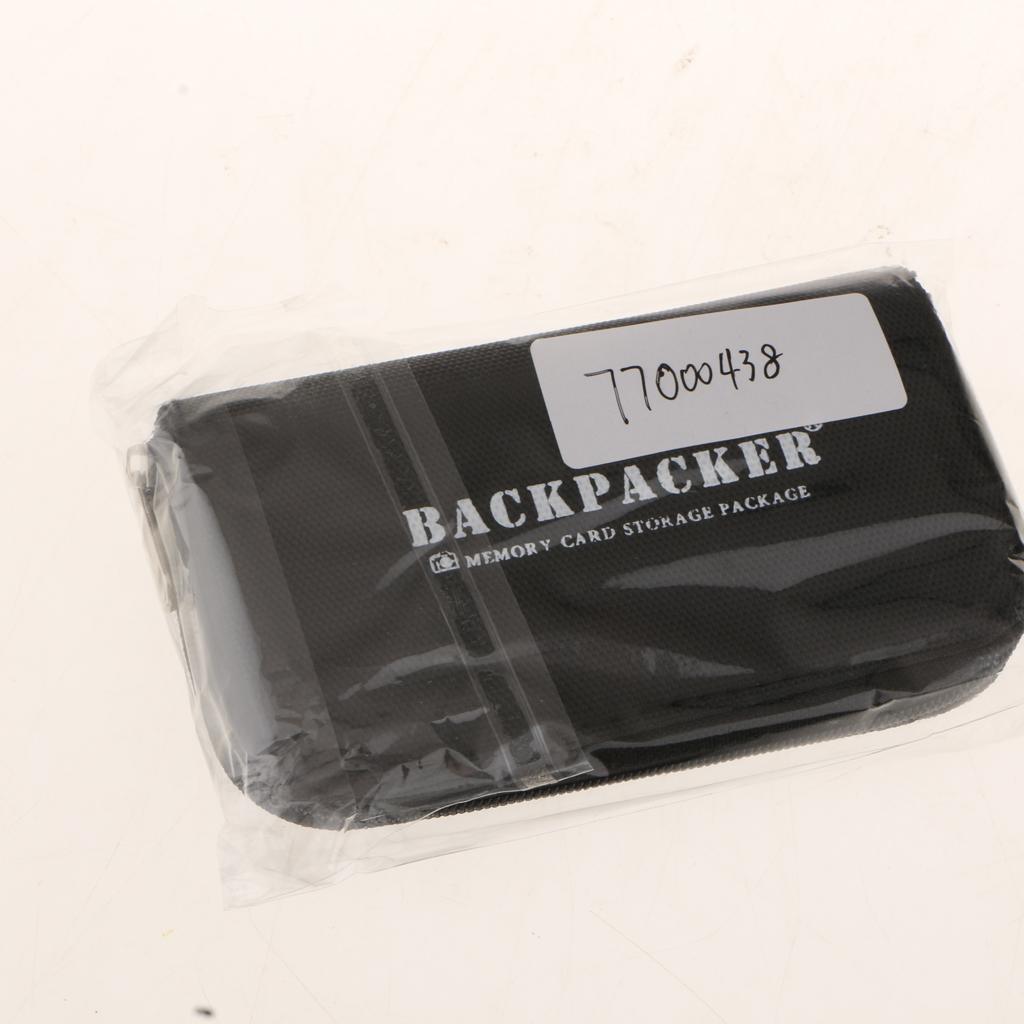 Memory Card Carrying Case Pouch Suitable for SDHC SD CF and SM Cards 8 Pages & 22 Slots Media Storage & Organization (Back)