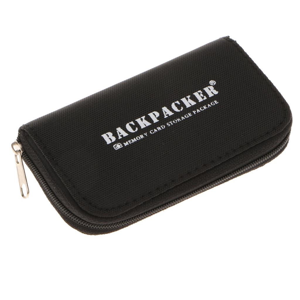 Memory Card Carrying Case Pouch Suitable for SDHC SD CF and SM Cards 8 Pages & 22 Slots Media Storage & Organization (Back)