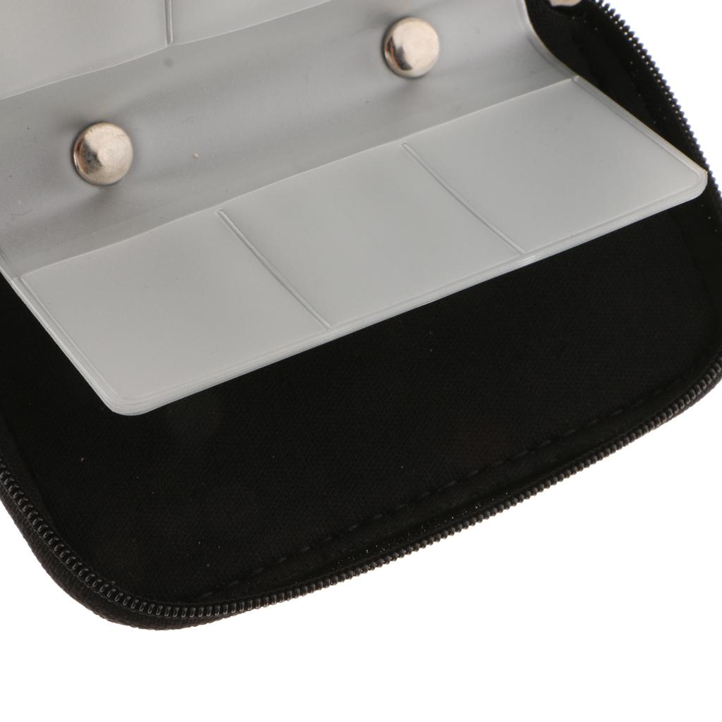 Memory Card Carrying Case Pouch Suitable for SDHC SD CF and SM Cards 8 Pages & 22 Slots Media Storage & Organization (Back)