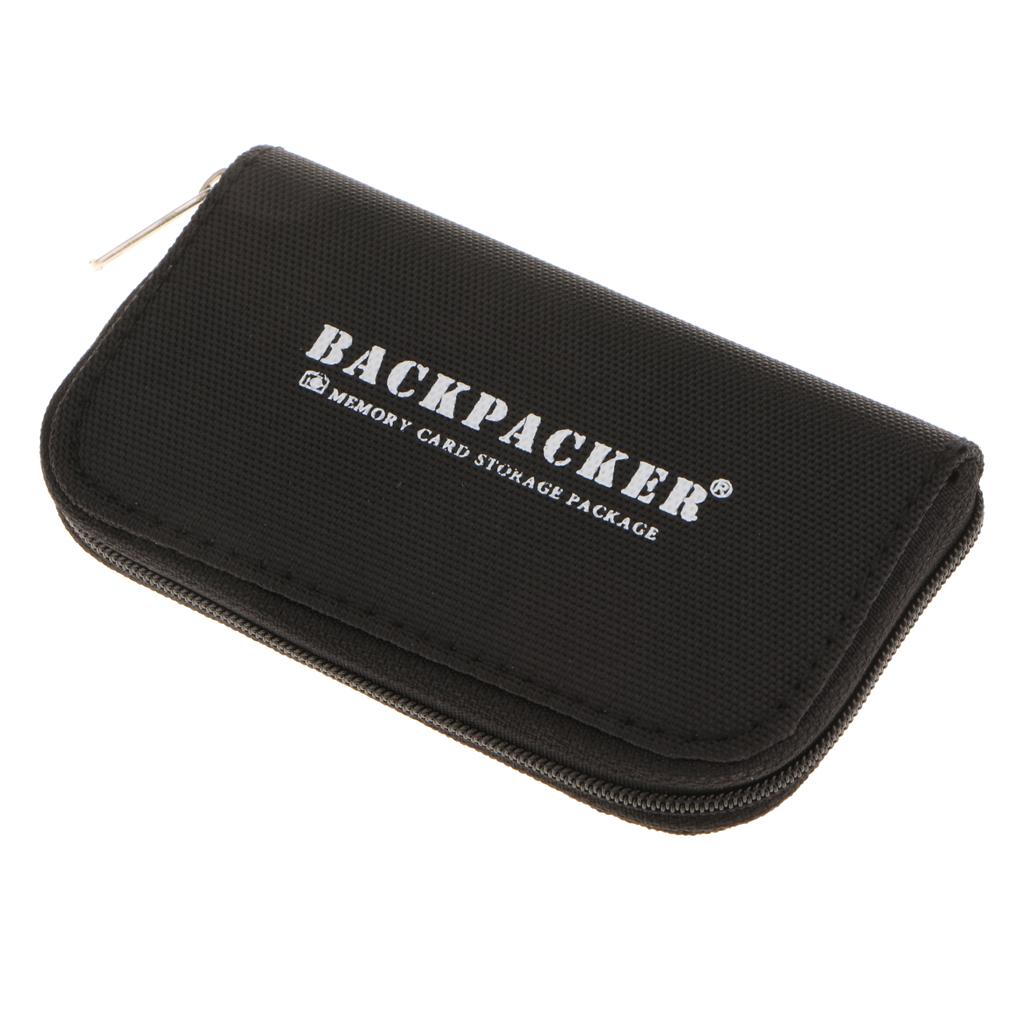 Memory Card Carrying Case Pouch Suitable for SDHC SD CF and SM Cards 8 Pages & 22 Slots Media Storage & Organization (Back)