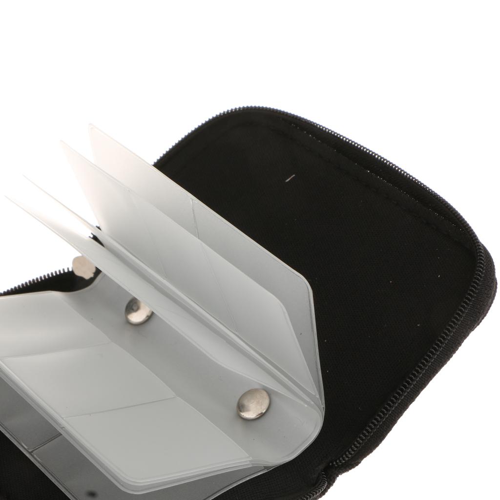 Memory Card Carrying Case Pouch Suitable for SDHC SD CF and SM Cards 8 Pages & 22 Slots Media Storage & Organization (Back)