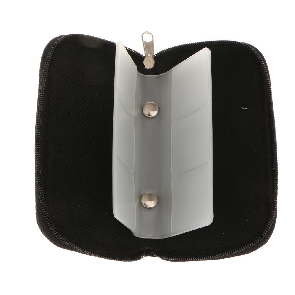 Memory Card Carrying Case Pouch Suitable for SDHC SD CF and SM Cards 8 Pages & 22 Slots Media Storage & Organization (Back)
