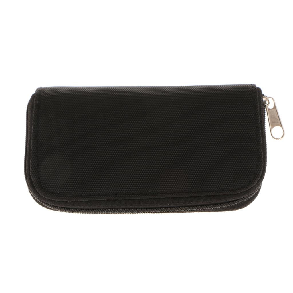 Memory Card Carrying Case Pouch Suitable for SDHC SD CF and SM Cards 8 Pages & 22 Slots Media Storage & Organization (Back)