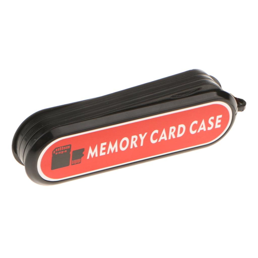 Memory Card Storage Case with Portable Lanyard Pocket Size with 3 Layer Storage Fits 1x SD and 6x TF and 3x SIM (SDHC/SDXC/TF) Cards