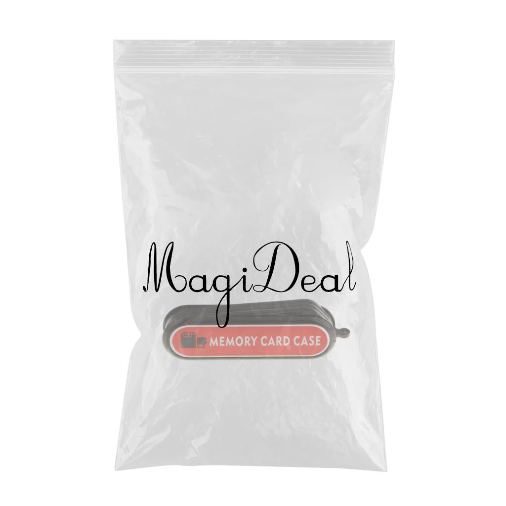 Memory Card Storage Case with Portable Lanyard Pocket Size with 3 Layer Storage Fits 1x SD and 6x TF and 3x SIM (SDHC/SDXC/TF) Cards