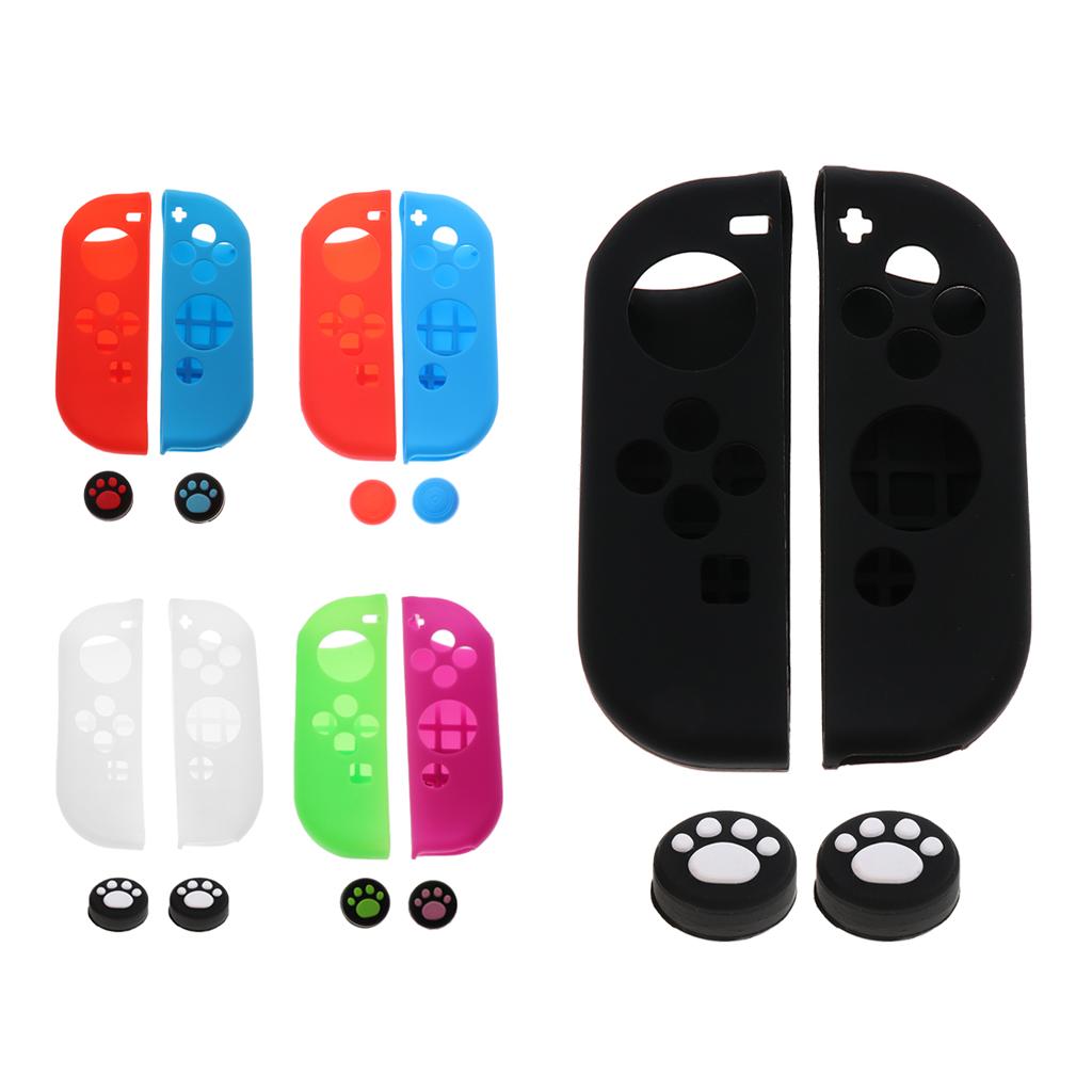 Soft Case + Thumbstick Cap for Nintendo Switch Joy-con Black