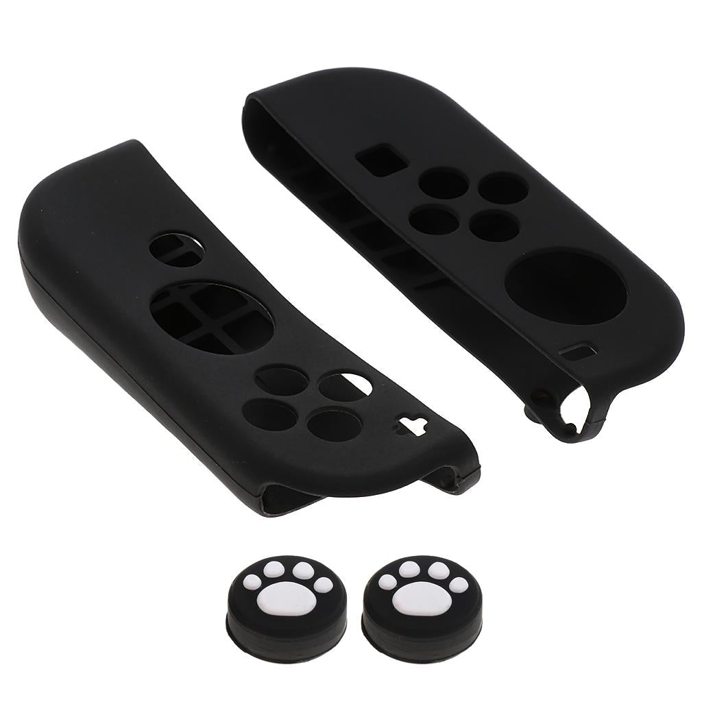 Soft Case + Thumbstick Cap for Nintendo Switch Joy-con Black