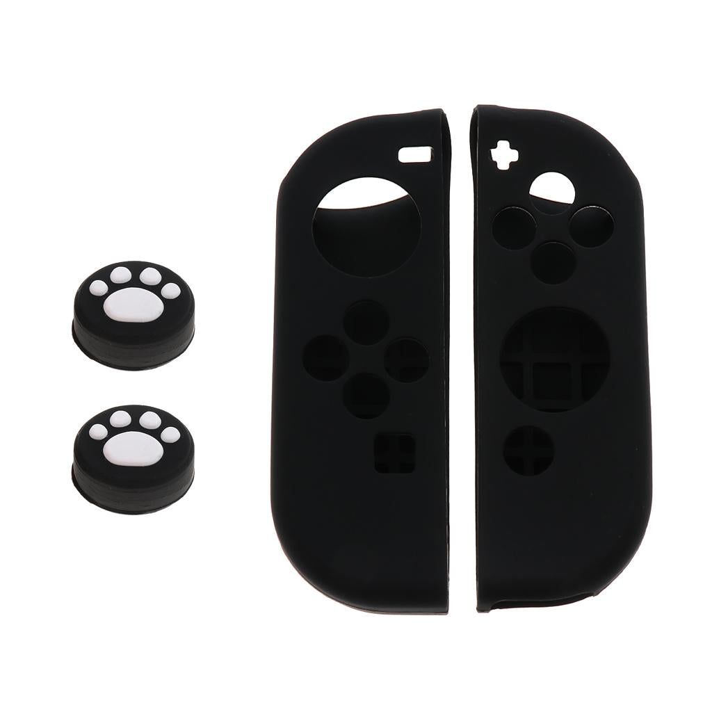 Soft Case + Thumbstick Cap for Nintendo Switch Joy-con Black