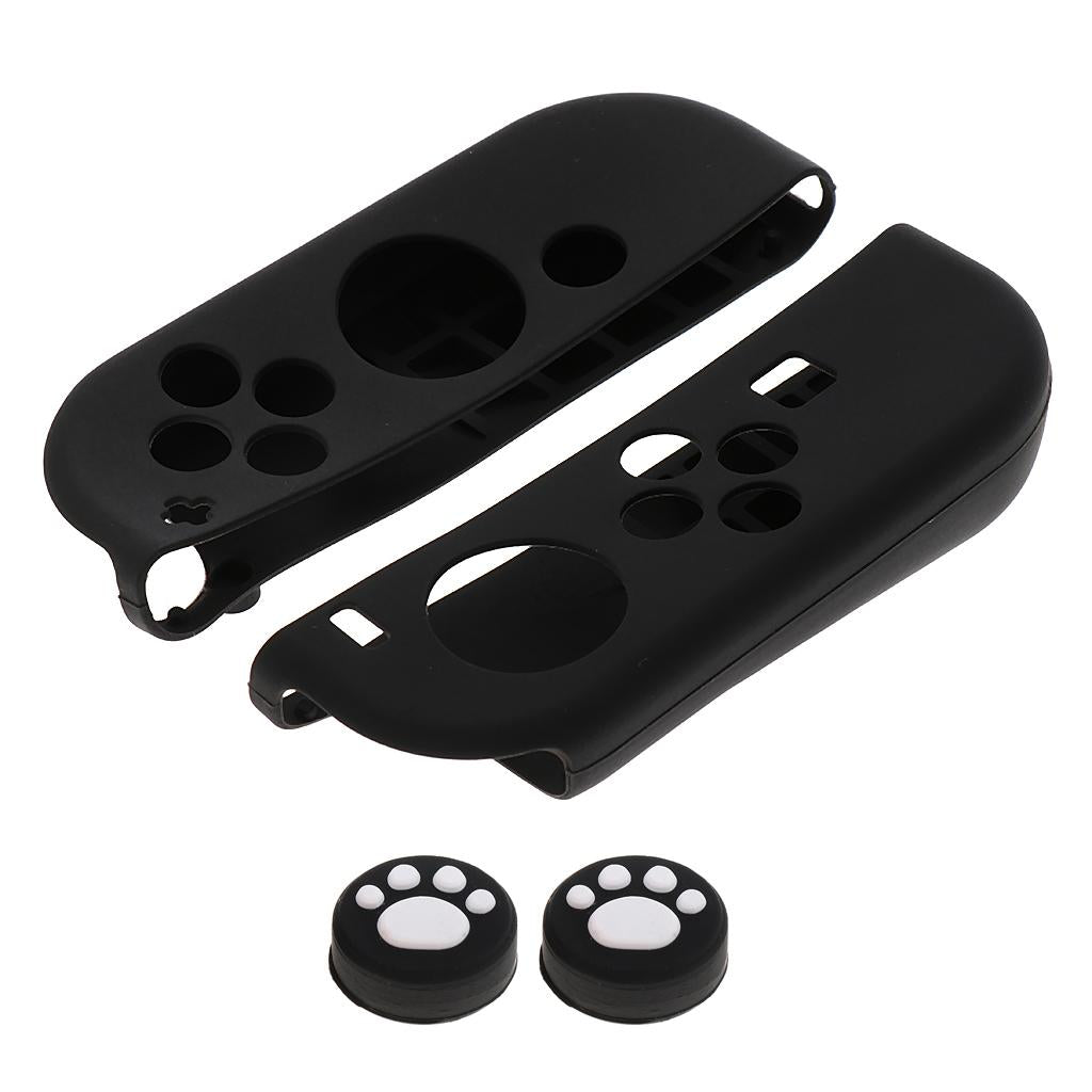 Soft Case + Thumbstick Cap for Nintendo Switch Joy-con Black