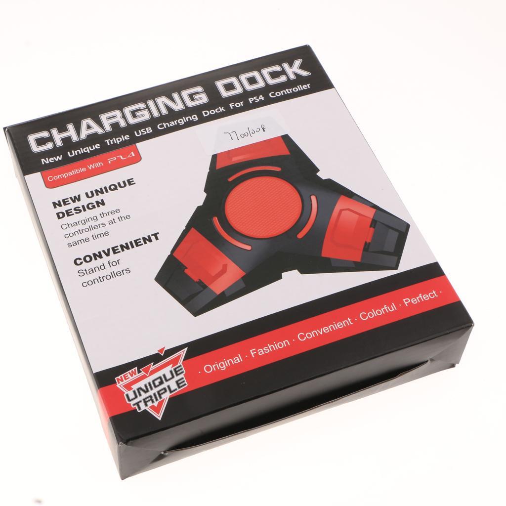 Triangle-Charger-Dock-Triple-Charging-Stand-for-Sony-PS4-Controller-White