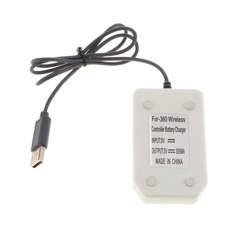 For Xbox 360 Rechargeable Battery Charger Charging Station Dock Stand White