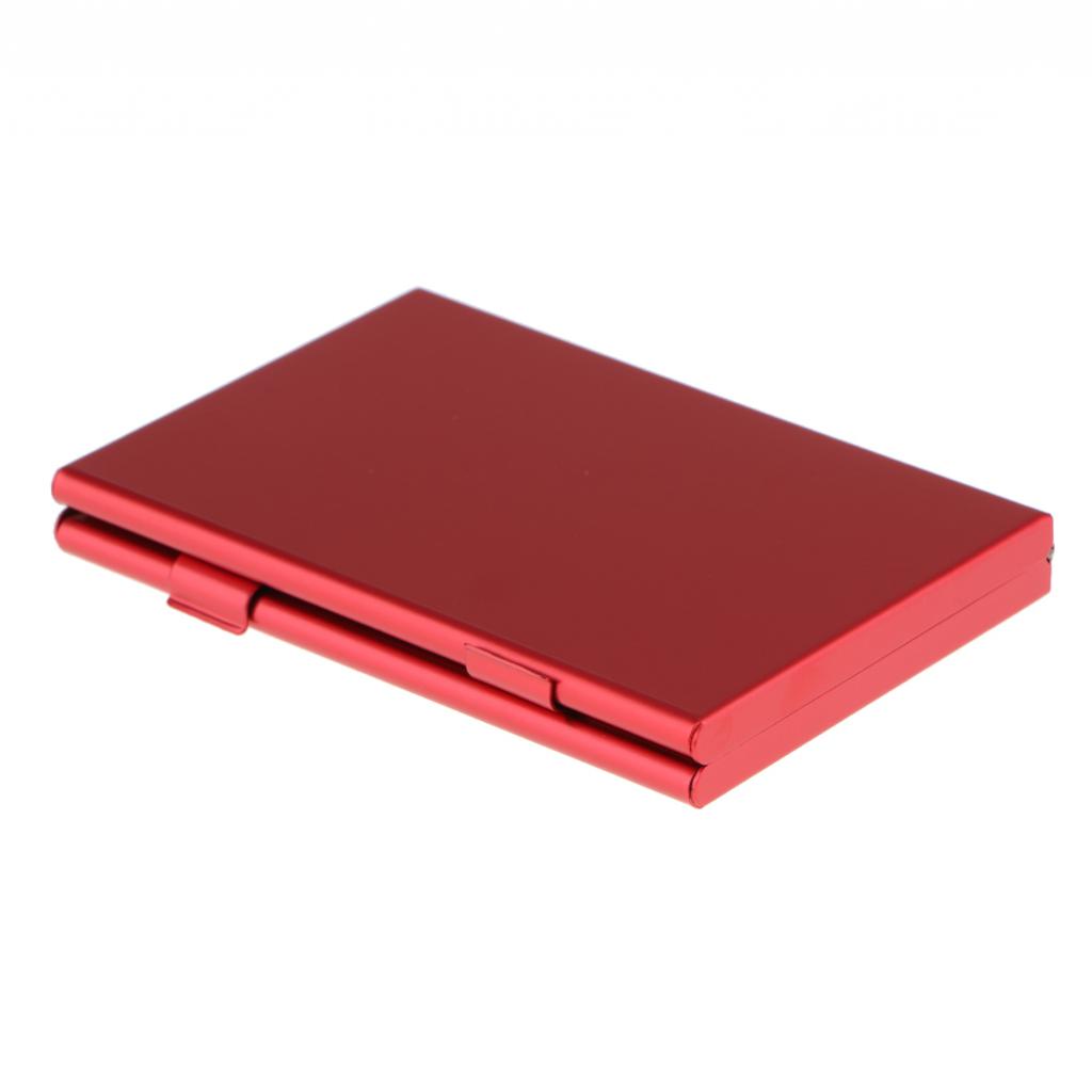 Aluminum Alloy Memory MS Card Storage Case Cover Hard Shell Protector Red