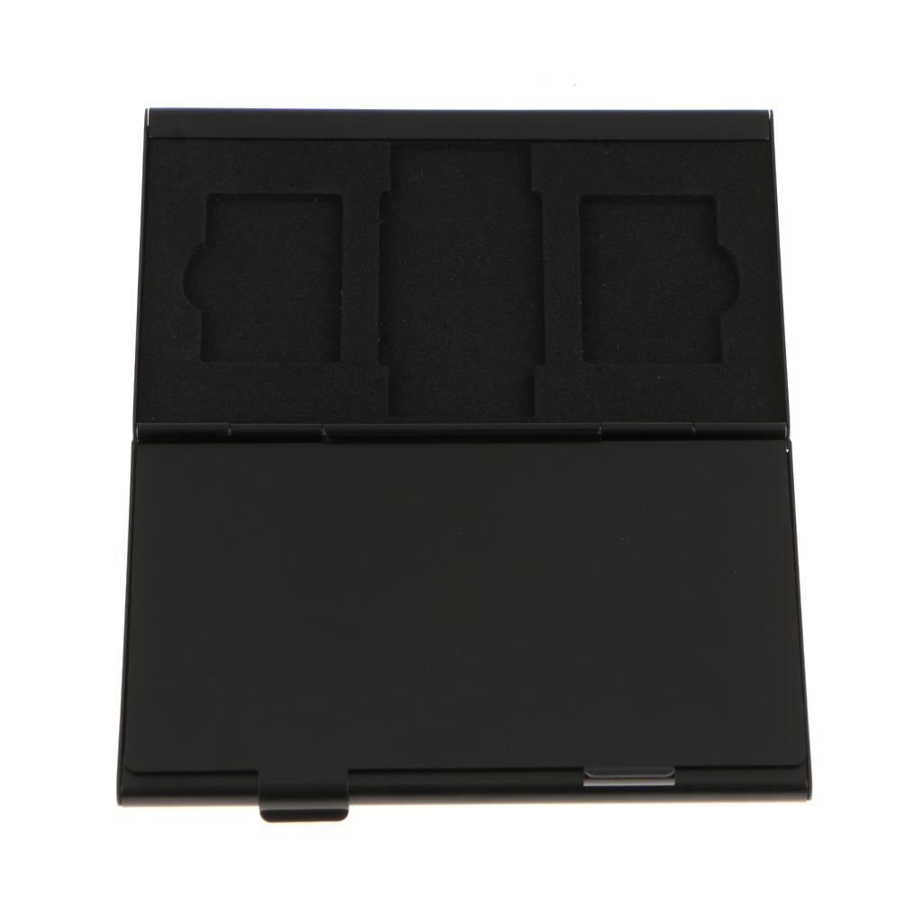 Aluminum Alloy Memory MS Card Storage Case Cover Hard Shell Protector Black