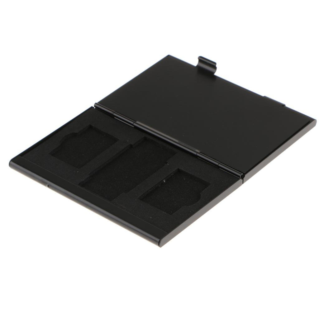 Aluminum Alloy Memory MS Card Storage Case Cover Hard Shell Protector Black